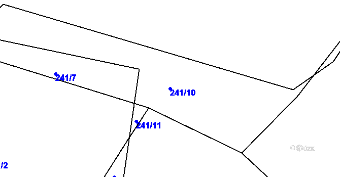 Parcela st. 241/10 v KÚ Smederov, Katastrální mapa