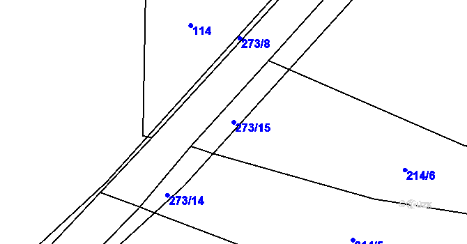 Parcela st. 273/15 v KÚ Smederov, Katastrální mapa