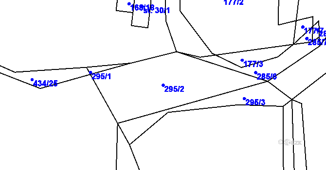 Parcela st. 295/2 v KÚ Smederov, Katastrální mapa