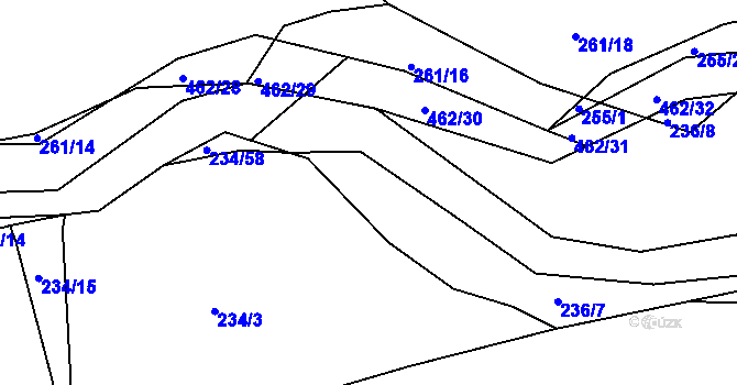 Parcela st. 236/4 v KÚ Žďár u Blovic, Katastrální mapa