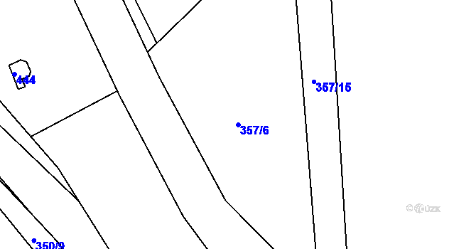 Parcela st. 357/6 v KÚ Ždírec u Blovic, Katastrální mapa