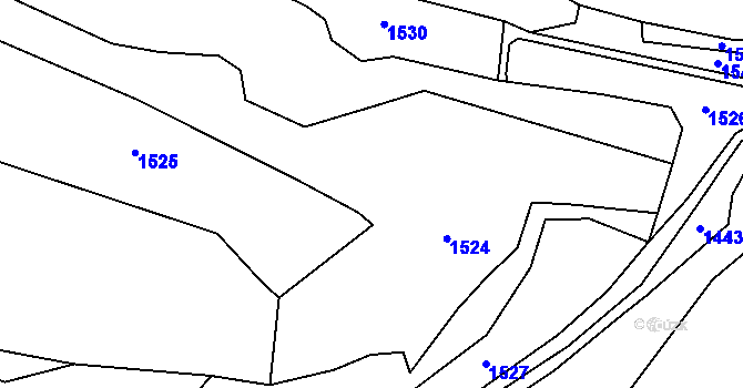 Parcela st. 425/2 v KÚ Ždírec v Podbezdězí, Katastrální mapa