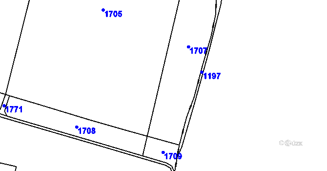 Parcela st. 366/32 v KÚ Ždírec v Podbezdězí, Katastrální mapa