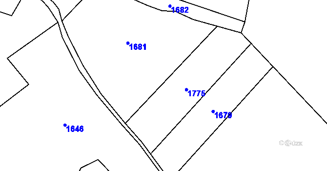 Parcela st. 666/4 v KÚ Ždírec v Podbezdězí, Katastrální mapa