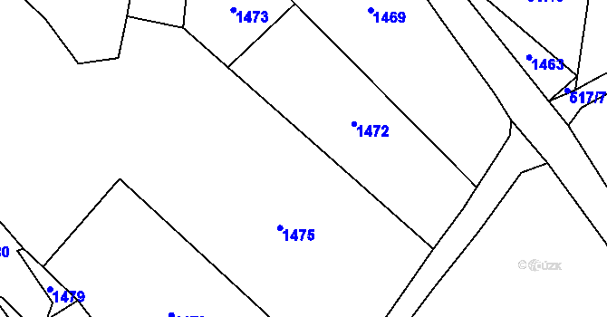 Parcela st. 1143/14 v KÚ Ždírec v Podbezdězí, Katastrální mapa