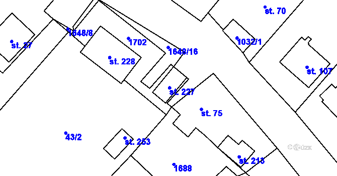 Parcela st. 67/2 v KÚ Ždírec na Moravě, Katastrální mapa