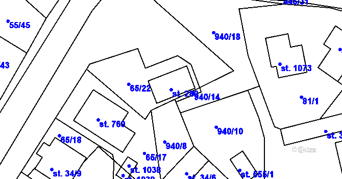 Parcela st. 280 v KÚ Ždírec nad Doubravou, Katastrální mapa