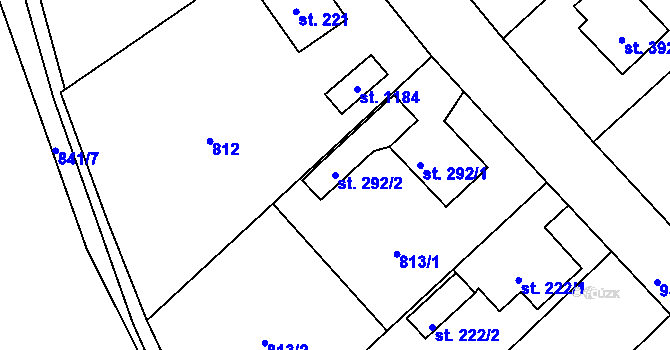 Parcela st. 292/2 v KÚ Ždírec nad Doubravou, Katastrální mapa