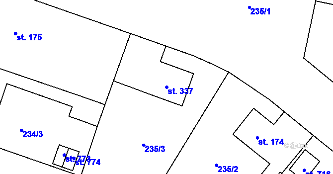 Parcela st. 337 v KÚ Ždírec nad Doubravou, Katastrální mapa
