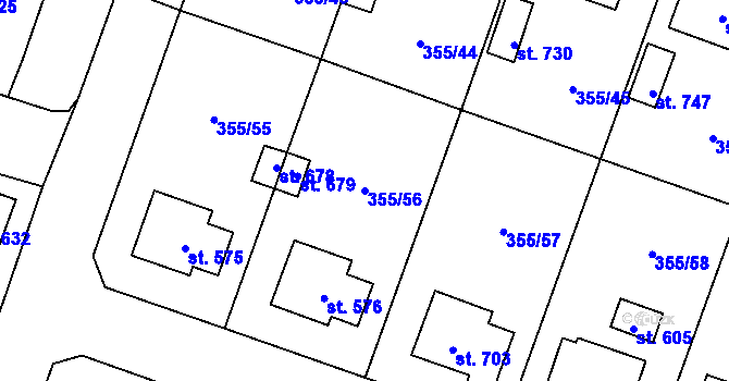 Parcela st. 355/56 v KÚ Ždírec nad Doubravou, Katastrální mapa