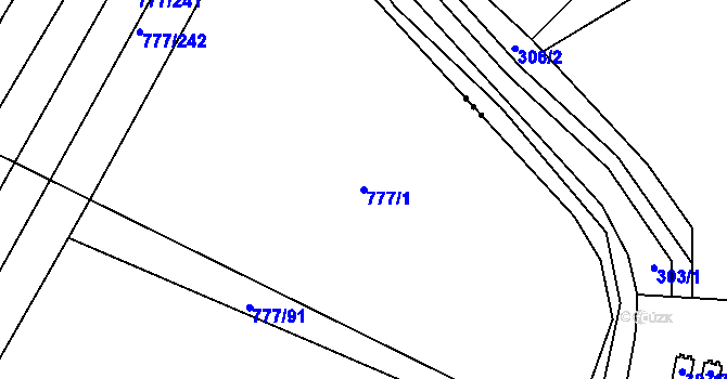 Parcela st. 777/1 v KÚ Ždírec nad Doubravou, Katastrální mapa