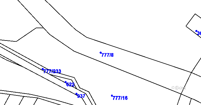 Parcela st. 777/8 v KÚ Ždírec nad Doubravou, Katastrální mapa
