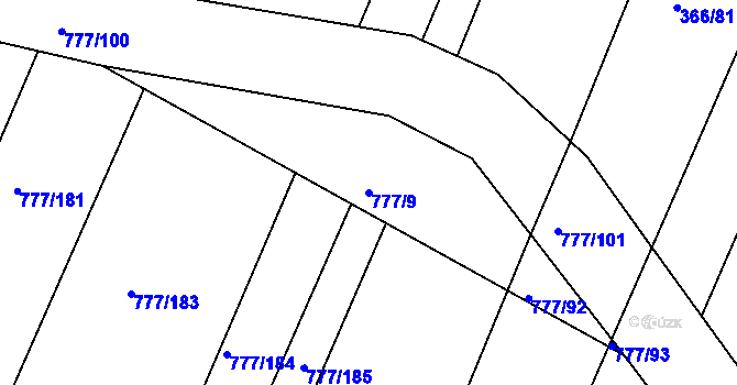 Parcela st. 777/9 v KÚ Ždírec nad Doubravou, Katastrální mapa