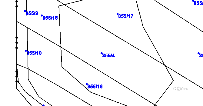 Parcela st. 855/4 v KÚ Ždírec nad Doubravou, Katastrální mapa