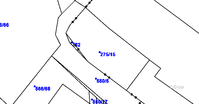 Parcela st. 275/15 v KÚ Ždírec nad Doubravou, Katastrální mapa