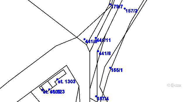 Parcela st. 441/8 v KÚ Ždírec nad Doubravou, Katastrální mapa