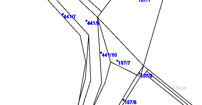 Parcela st. 441/10 v KÚ Ždírec nad Doubravou, Katastrální mapa