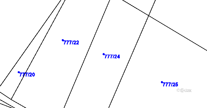 Parcela st. 777/24 v KÚ Ždírec nad Doubravou, Katastrální mapa