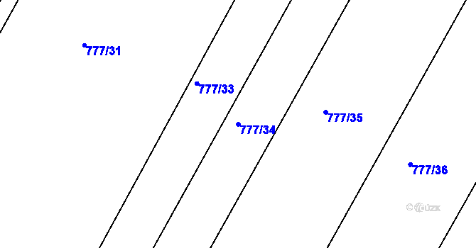 Parcela st. 777/34 v KÚ Ždírec nad Doubravou, Katastrální mapa