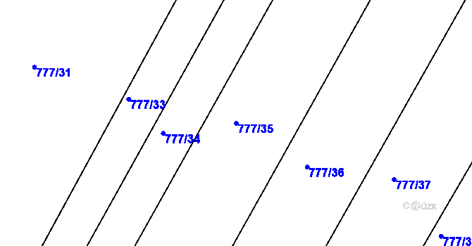 Parcela st. 777/35 v KÚ Ždírec nad Doubravou, Katastrální mapa