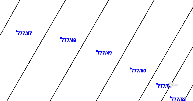 Parcela st. 777/49 v KÚ Ždírec nad Doubravou, Katastrální mapa