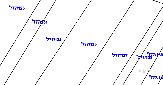Parcela st. 777/135 v KÚ Ždírec nad Doubravou, Katastrální mapa