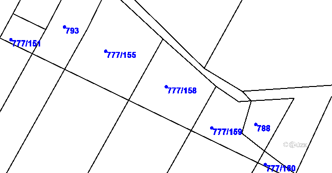 Parcela st. 777/158 v KÚ Ždírec nad Doubravou, Katastrální mapa