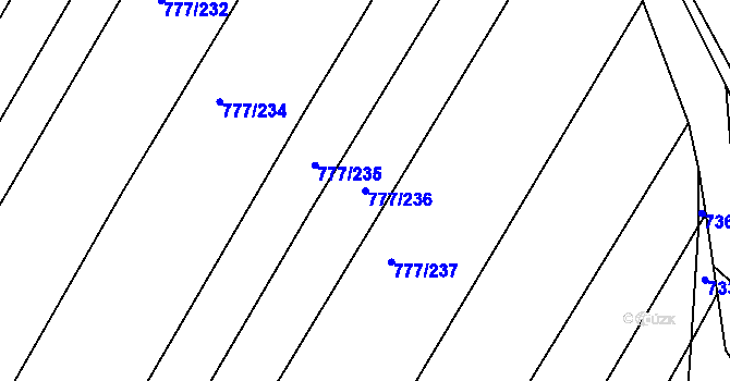 Parcela st. 777/236 v KÚ Ždírec nad Doubravou, Katastrální mapa
