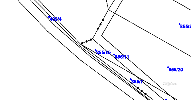 Parcela st. 855/15 v KÚ Ždírec nad Doubravou, Katastrální mapa
