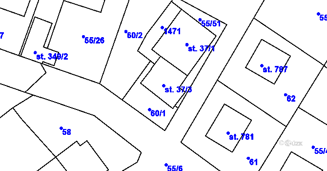 Parcela st. 37/3 v KÚ Ždírec nad Doubravou, Katastrální mapa