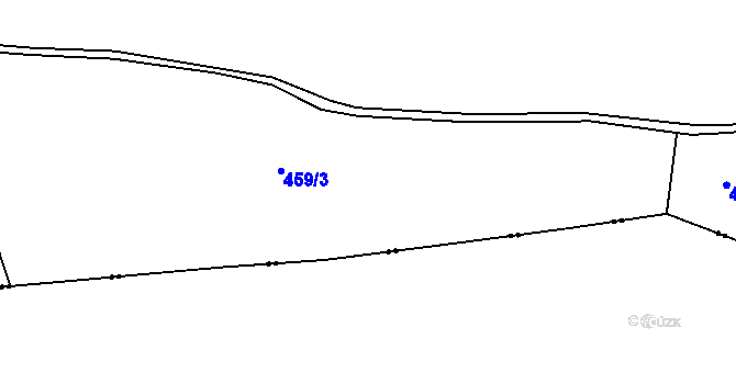 Parcela st. 459 v KÚ Přední Ždírnice, Katastrální mapa