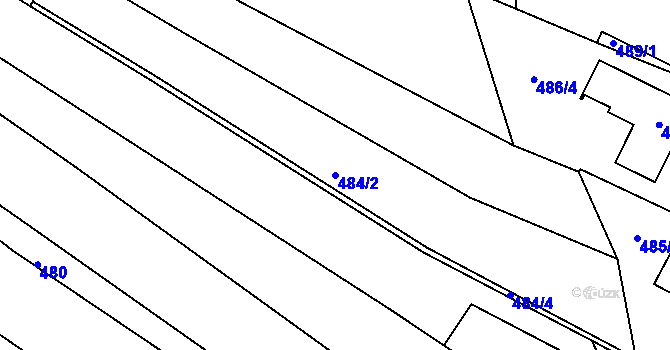 Parcela st. 484/2 v KÚ Žebětín, Katastrální mapa