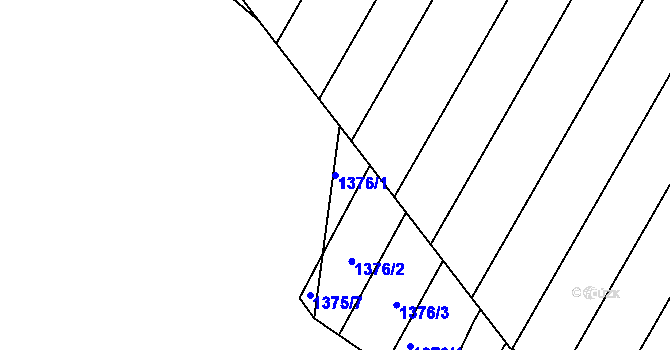 Parcela st. 1376/1 v KÚ Žebětín, Katastrální mapa