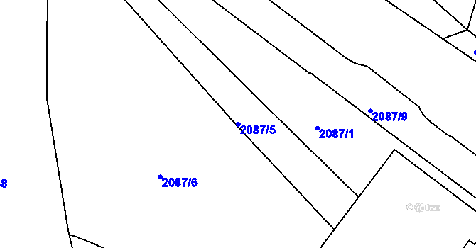 Parcela st. 2087/5 v KÚ Žebětín, Katastrální mapa