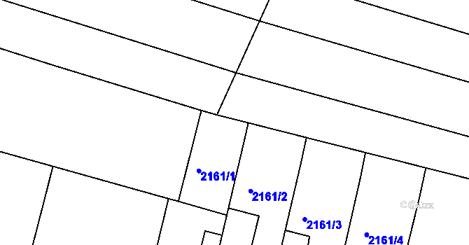 Parcela st. 2160/2 v KÚ Žebětín, Katastrální mapa