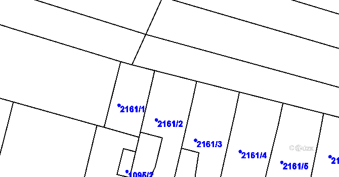 Parcela st. 2160/3 v KÚ Žebětín, Katastrální mapa