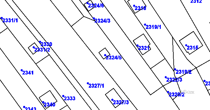 Parcela st. 2324/5 v KÚ Žebětín, Katastrální mapa