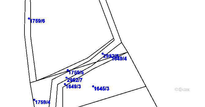 Parcela st. 2952/8 v KÚ Žebětín, Katastrální mapa