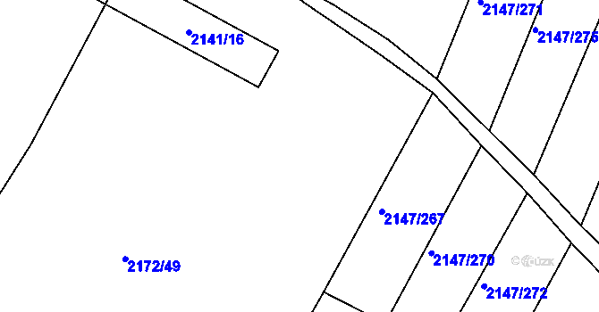 Parcela st. 2147/262 v KÚ Žebětín, Katastrální mapa
