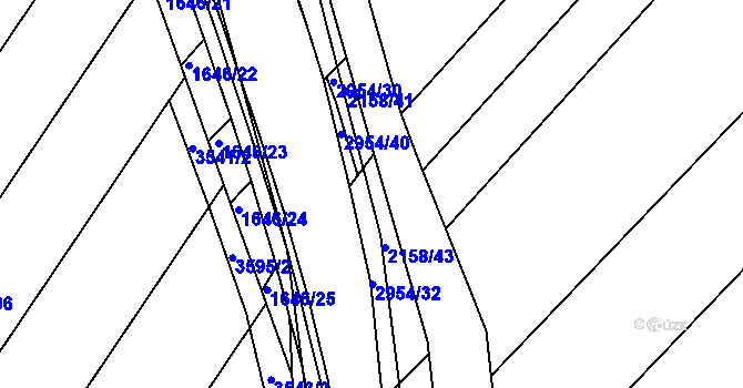 Parcela st. 2158/42 v KÚ Žebětín, Katastrální mapa