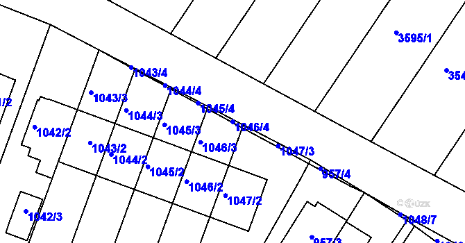 Parcela st. 1046/4 v KÚ Žebětín, Katastrální mapa
