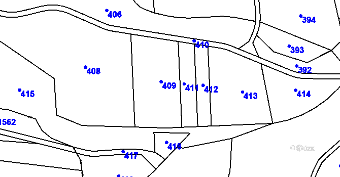 Parcela st. 35/4 v KÚ Sedlec u Žebráku, Katastrální mapa