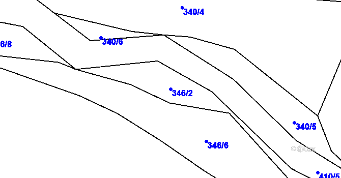 Parcela st. 346/2 v KÚ Točník, Katastrální mapa