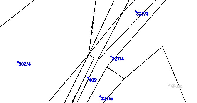 Parcela st. 408/3 v KÚ Točník, Katastrální mapa