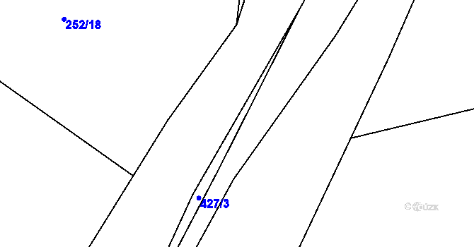 Parcela st. 427/4 v KÚ Točník, Katastrální mapa