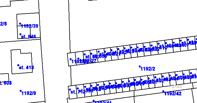 Parcela st. 420 v KÚ Žebrák, Katastrální mapa
