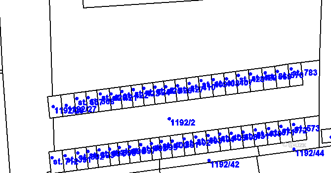 Parcela st. 426 v KÚ Žebrák, Katastrální mapa