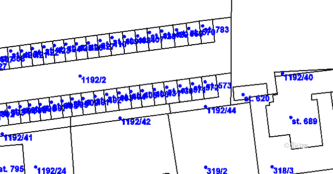 Parcela st. 430 v KÚ Žebrák, Katastrální mapa