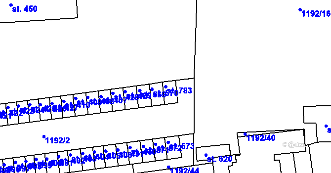 Parcela st. 783 v KÚ Žebrák, Katastrální mapa