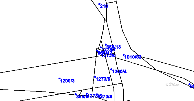 Parcela st. 858/12 v KÚ Žebrák, Katastrální mapa